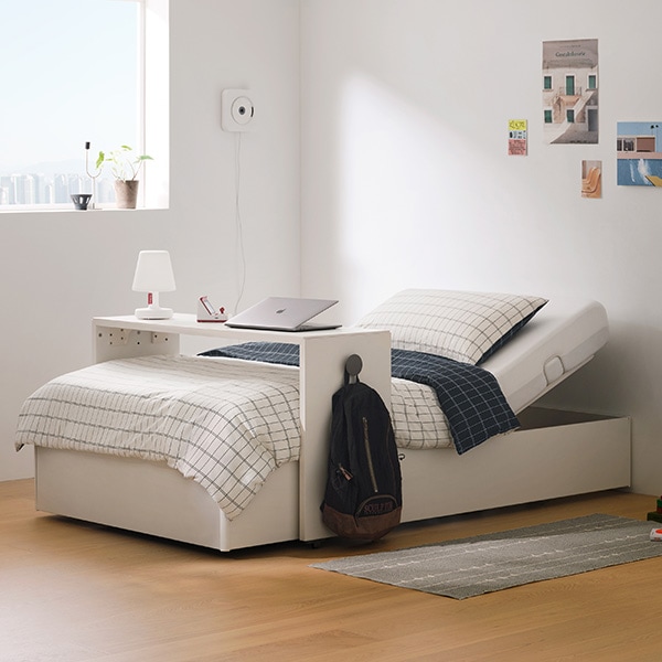 일룸 드로우 무헤드 모션베드 패키지(매트리스, 베드테이블 포함) 