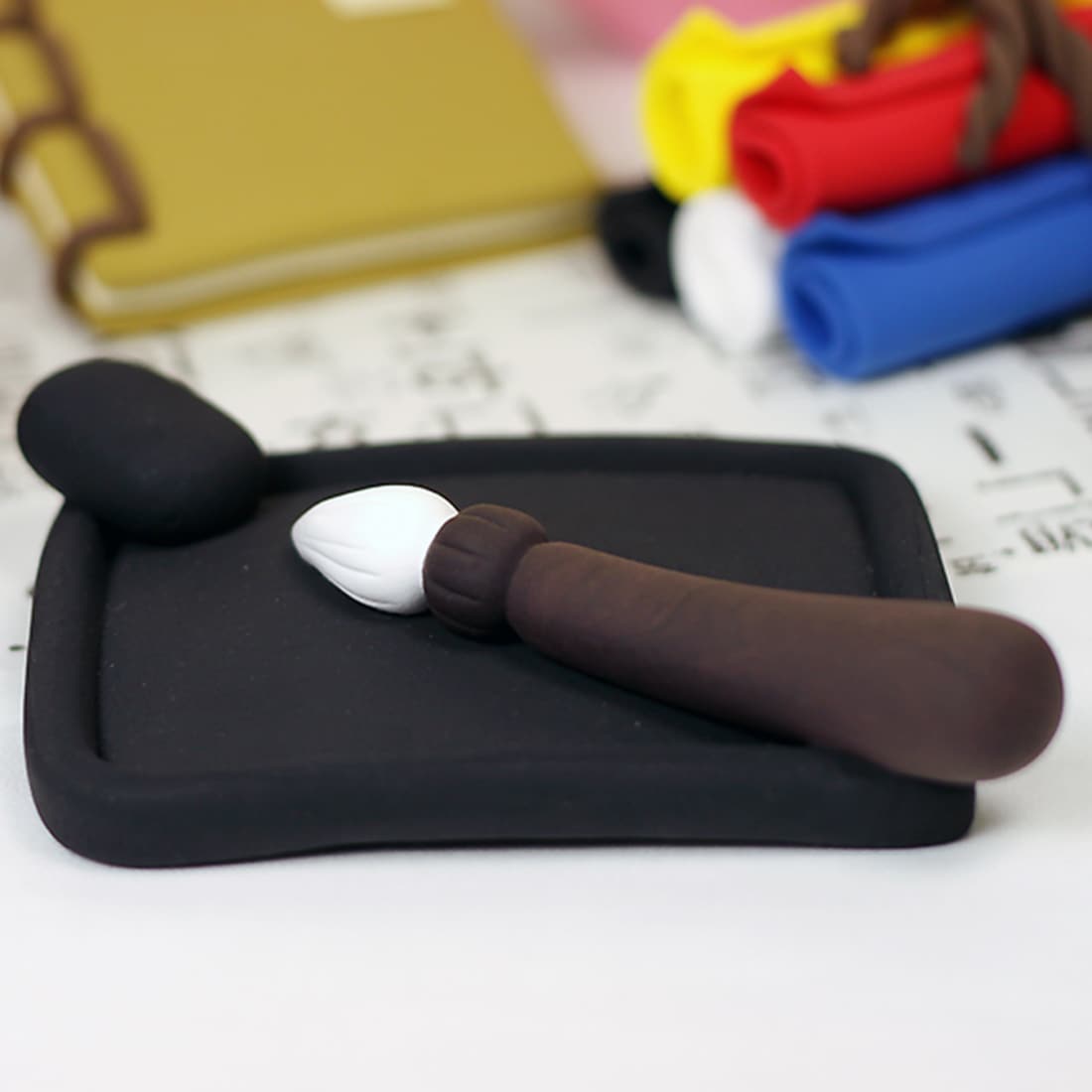 에스엠파티 클레이전통돌잡이용품 붓과벼루 학자 첫돌