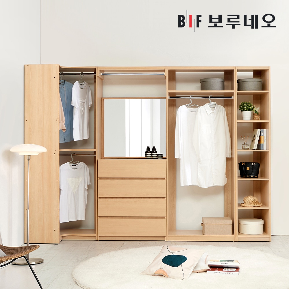 보루네오 하우스 리타 시스템행거 드레스룸 2800 T세트 