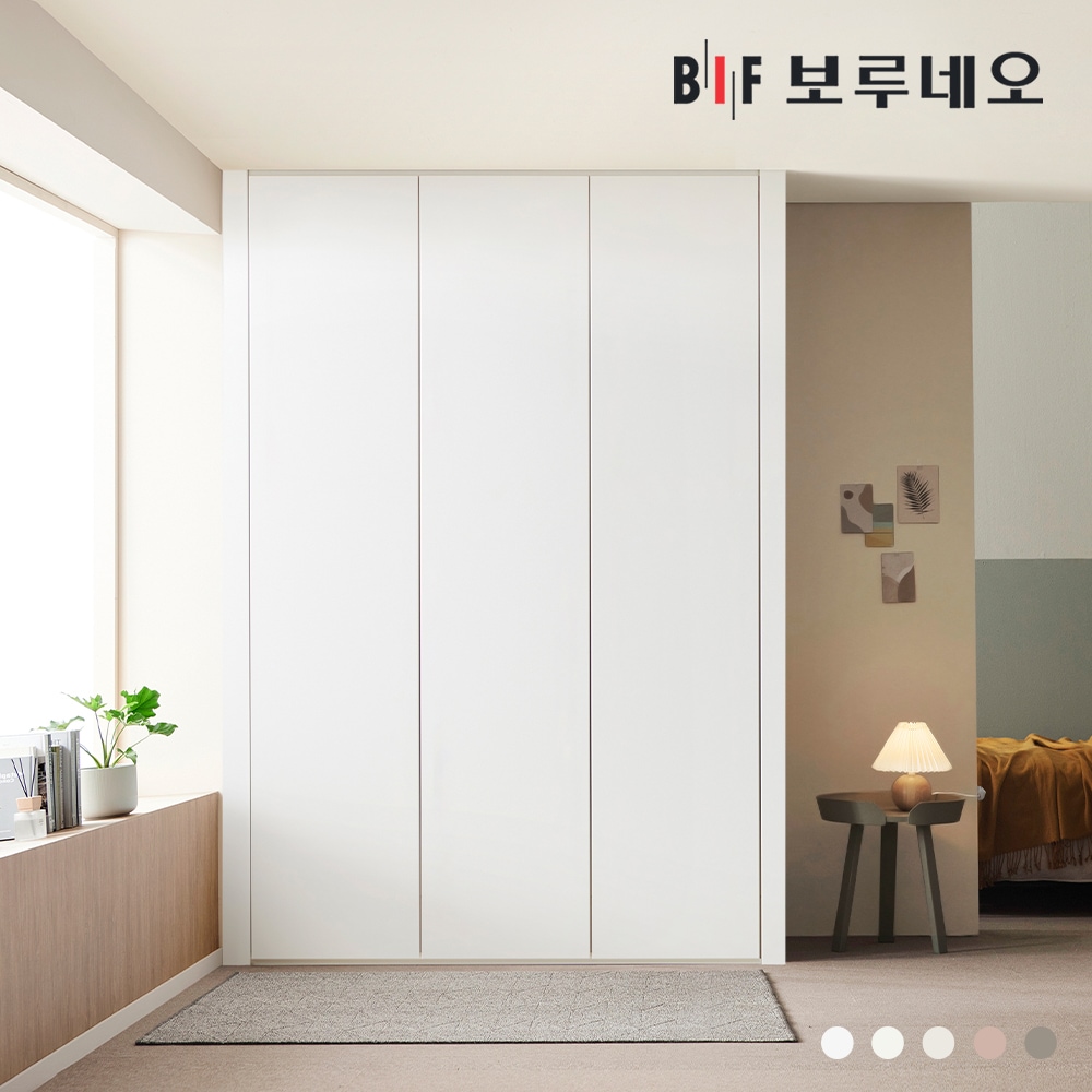 보루네오 하우스 무몰딩 레스 작은방 붙박이장 여닫이 10cm E0등급 5자 6자 7자 