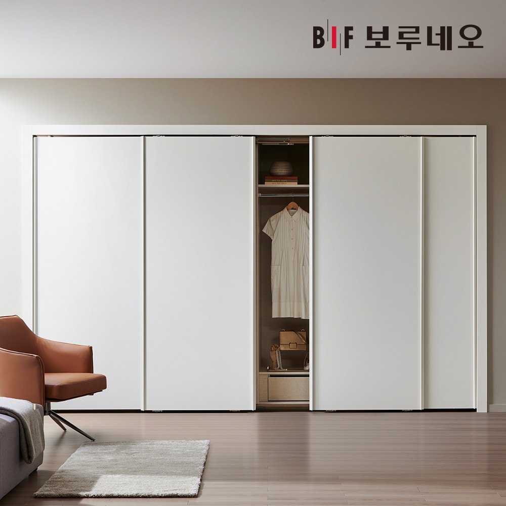 보루네오 하우스 나비드 슬라이딩 붙박이장 240~360cm PET소재 E0등급