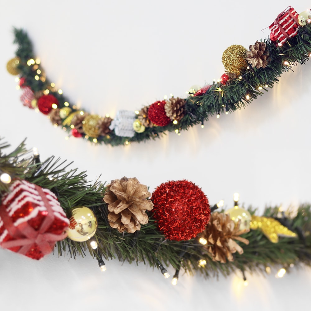 레이스빈 파인전구 크리스마스 트리 가랜드 장식 소품 리스 벽장식 조명