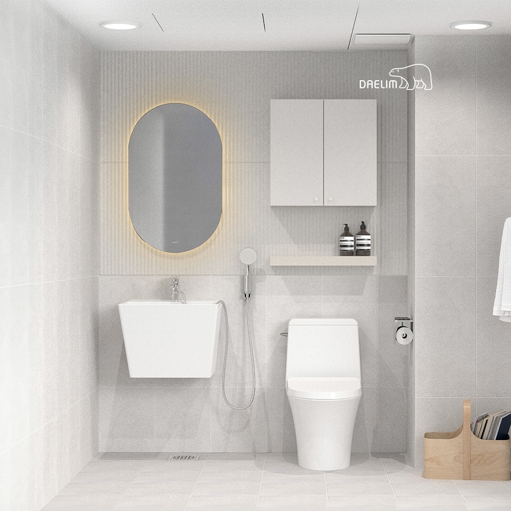 대림바스 대림 바스&키친 무드웨이브 LED 거울형 소형욕실 리모델링(2024년형) 