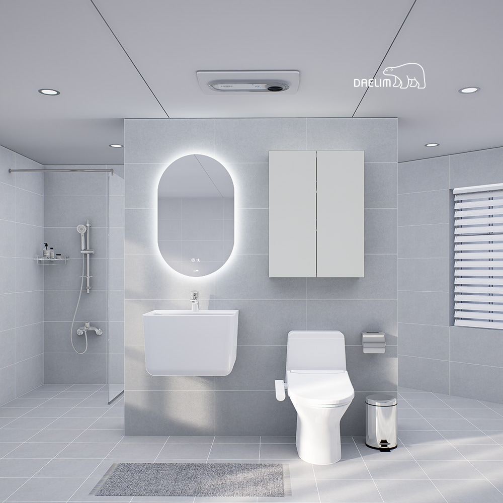 [신상품] 대림바스 대림 스마트클린바스 토프 살균LED거울형 거실욕실 리모델링(휴젠뜨+살균비데)