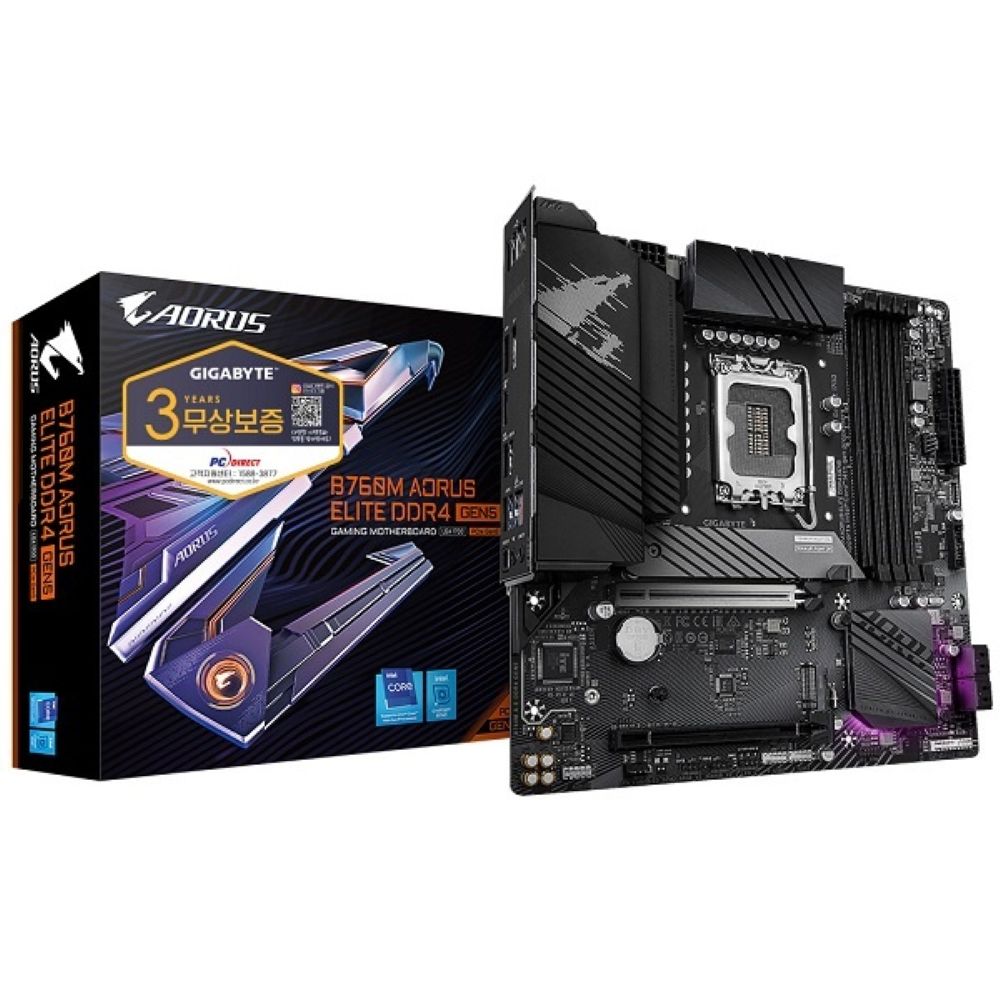 기가바이트 GIGABYTE B760M AORUS ELITE DDR4 GEN5 피씨디렉트