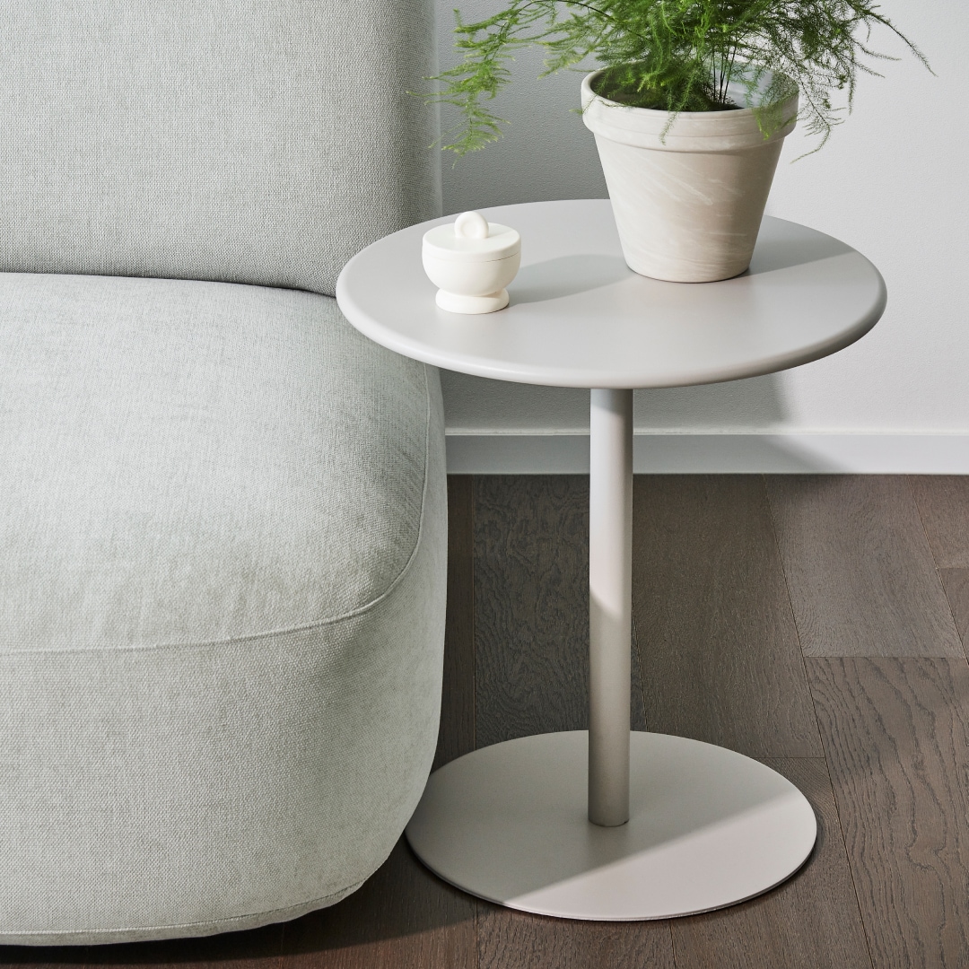 한샘 재크 400 라운드 사이드 테이블 쇼파 침대 이동식 간이 테이블 (그레이) 