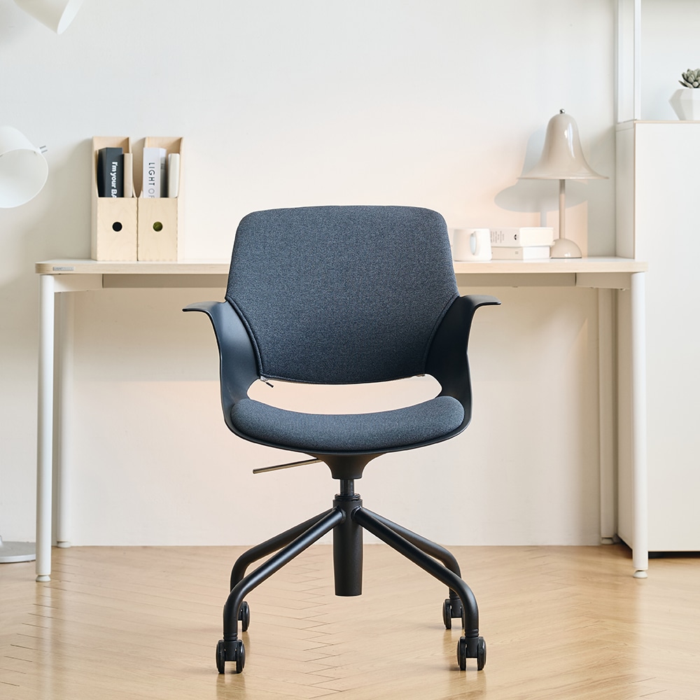 듀오백 QA 인테리어 사무용 컴퓨터 책상 의자(QA61S)+등판커버 세트