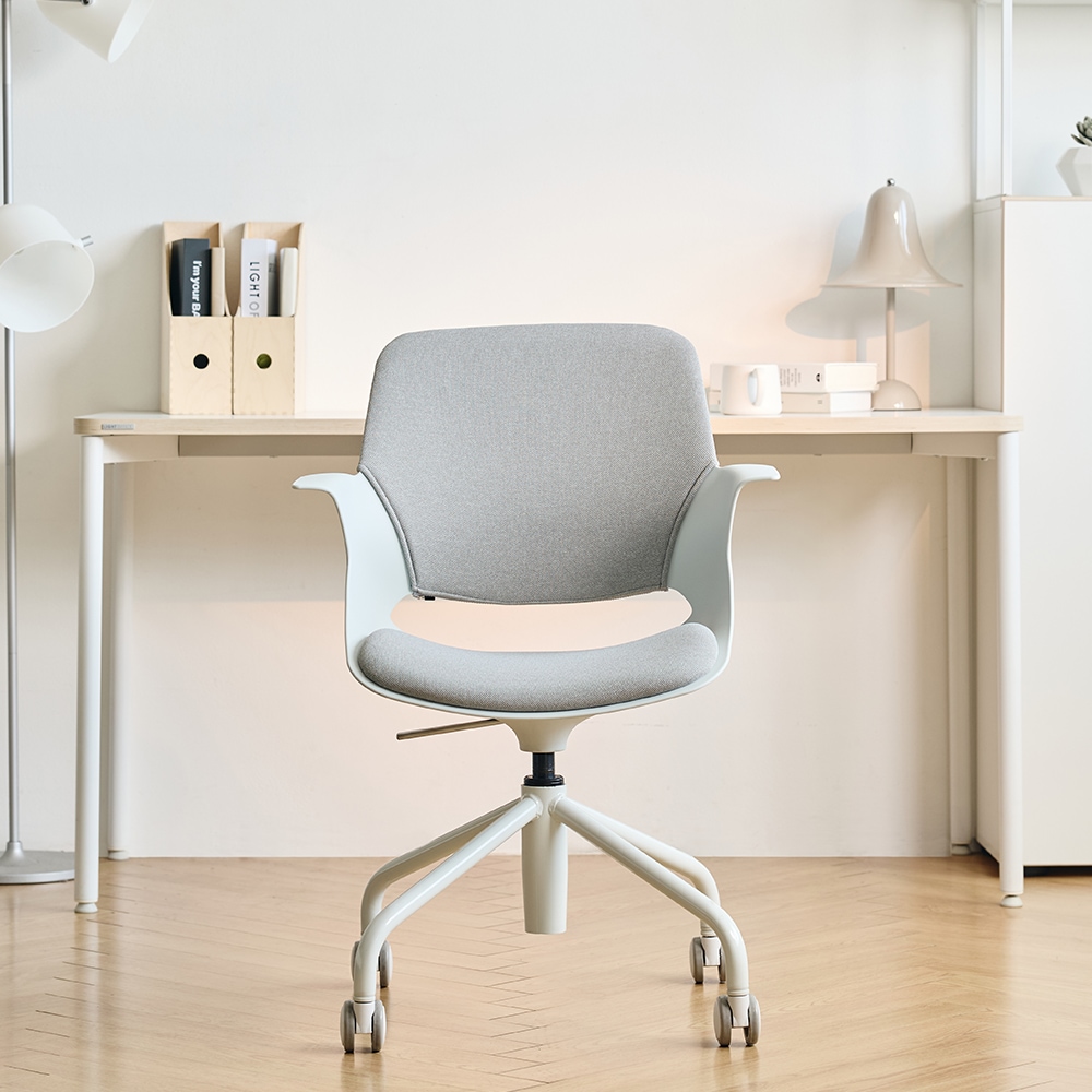 듀오백 QAW 인테리어 사무용 컴퓨터 책상 의자(QA6W1S)+등판커버 세트