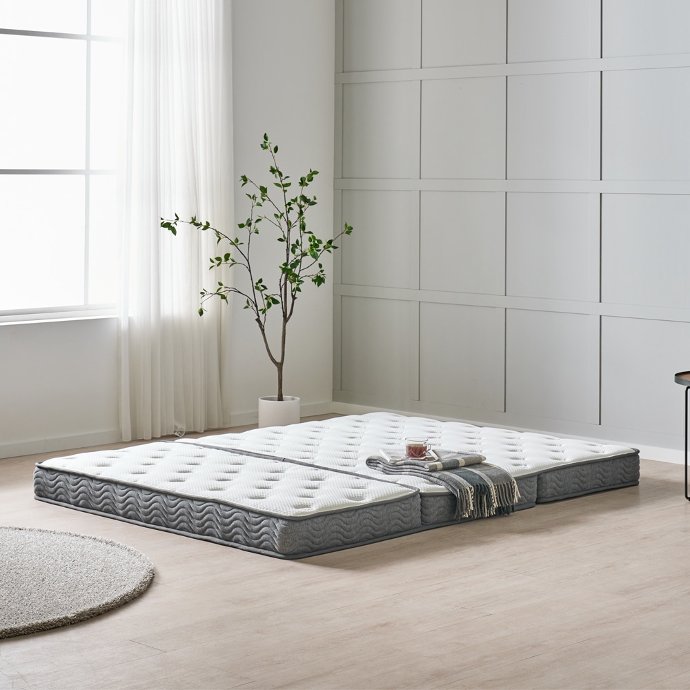 프리모 3단 접이식 슈퍼싱글 SS 매트리스 독립포켓스프링 단단한 접는 침대 허리에좋은 매트 