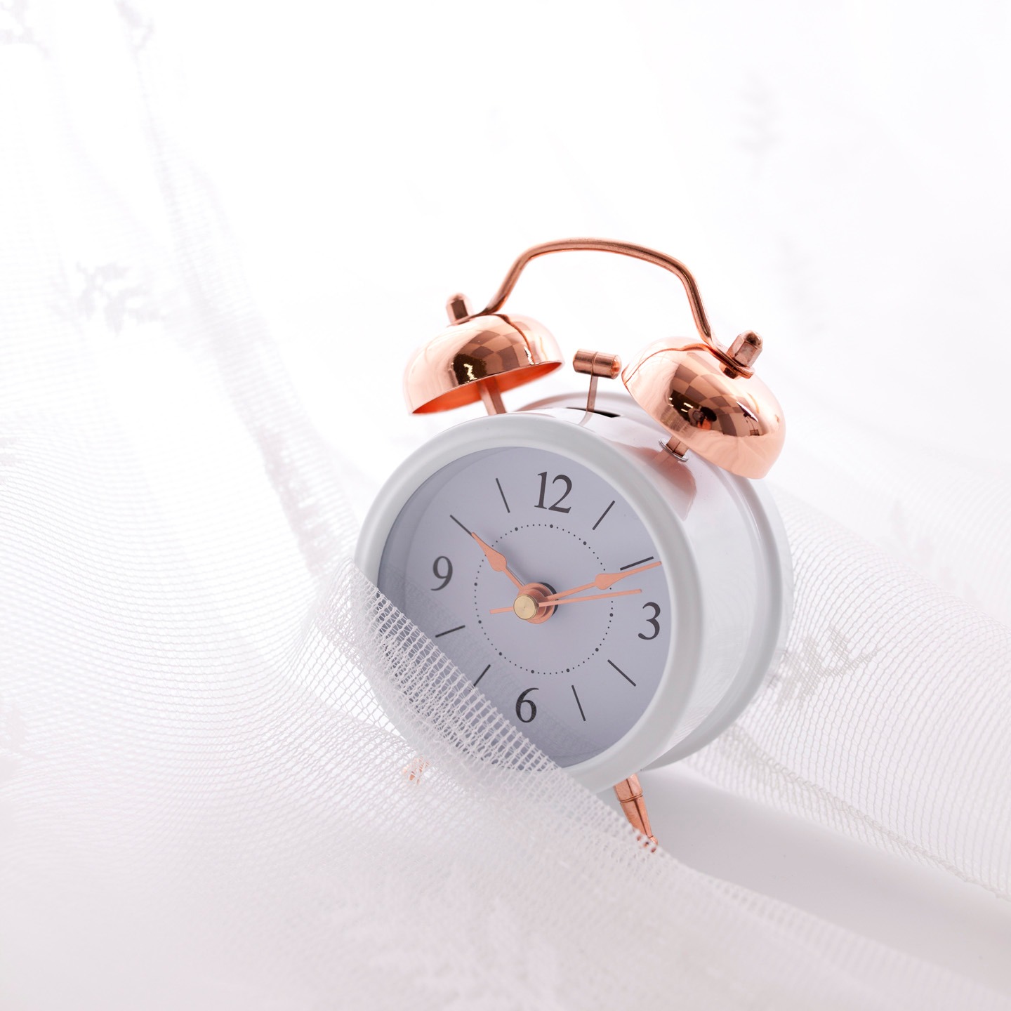 바나나공방 스노우 윔그레이 무소음 알람탁상자명종시계 - S_스노우화이트