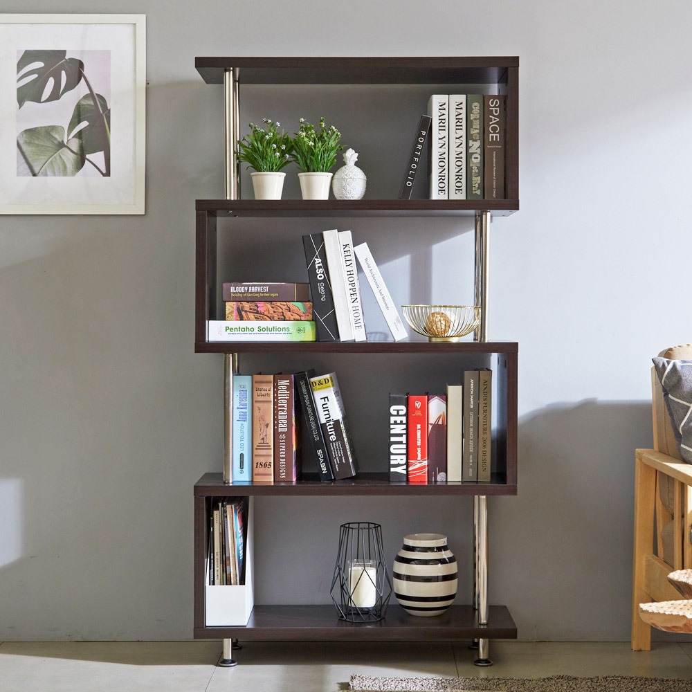 프리메이드 밸런스 책장 수납장 선반 장식장 책꽂이 - 밸런스 책장 5단_월넛 