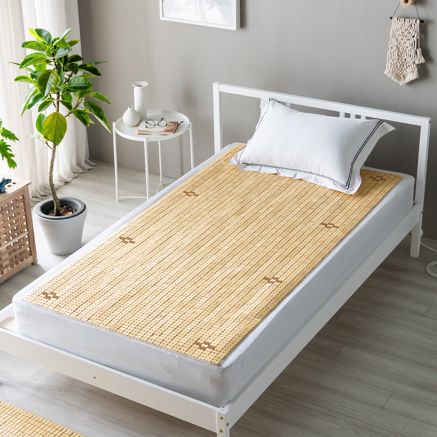 한빛카페트 13mm 디자인 대나무 침대 마작자리 4size - 90x180cm 싱글