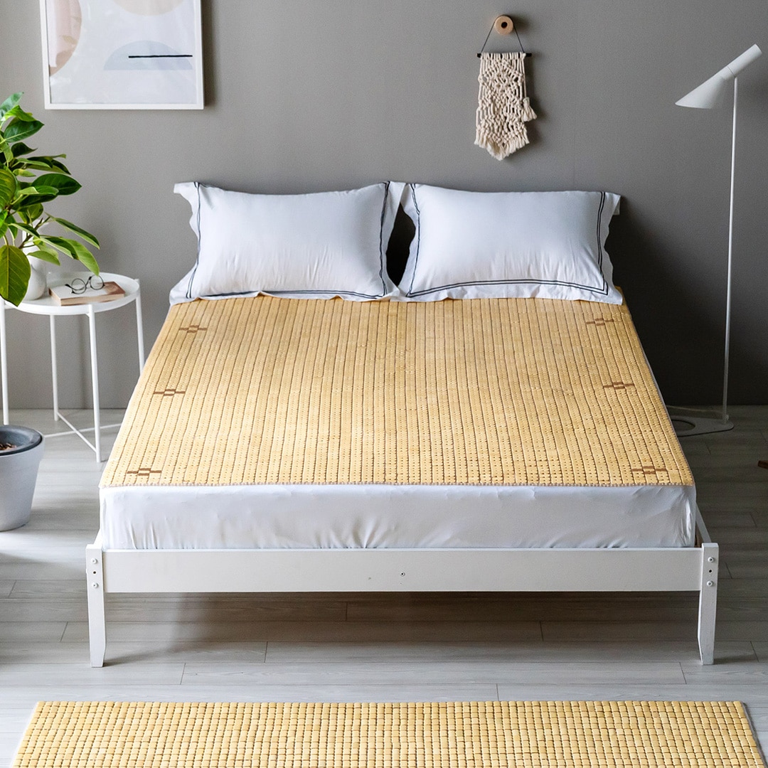 한빛카페트 13mm 디자인 대나무 침대 마작자리 4size - 135x180cm 더블