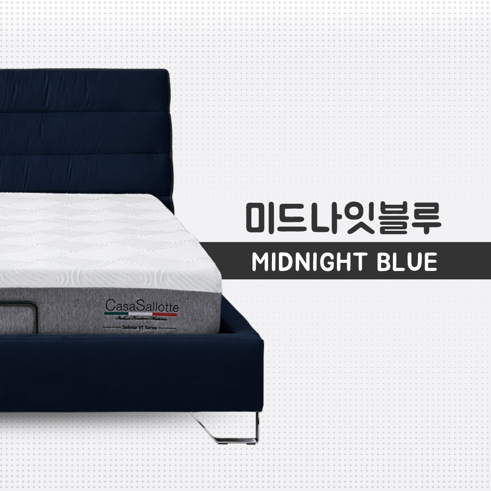 까사살로티 모션베드 전동침대 V1 카멜레온 3size (매트리스 포함) - 퀸(Q)_미드나잇블루 