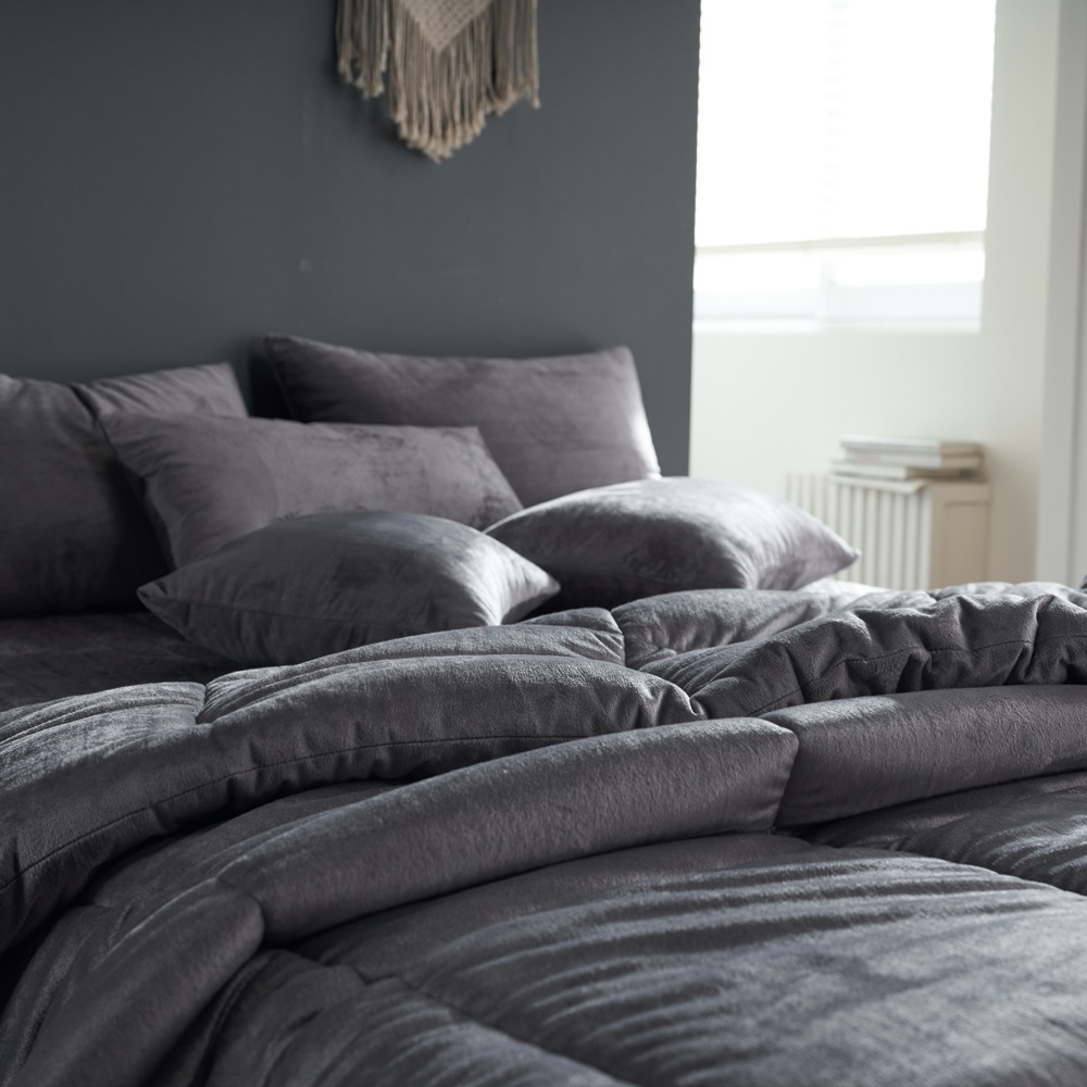 베드앤데코 소프트극세사 패드겸카페트 (4colors SS/Q) - 소프트극세사 카페트_Q/그레이