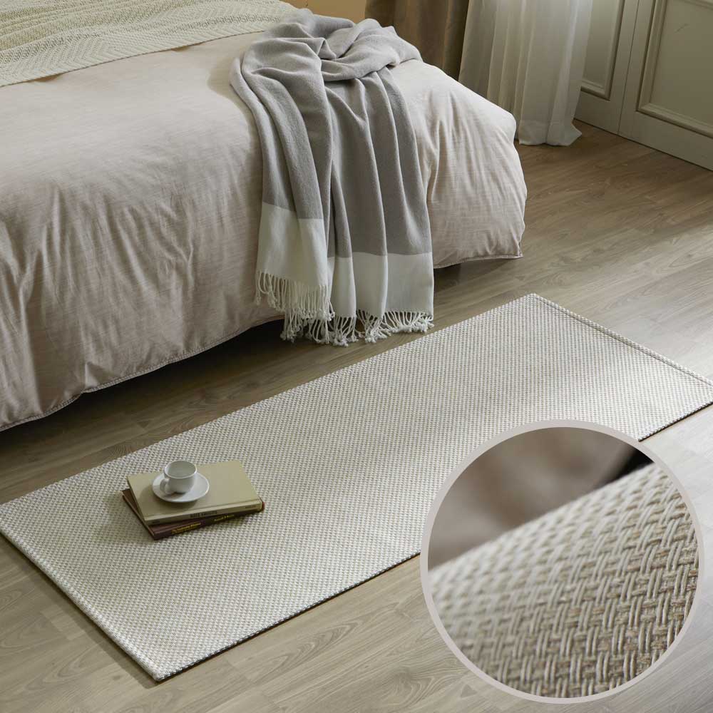 한빛카페트 먼지없는 크로스 사이잘룩 러그 카페트 6size / 4color - 80x200cm_베이지 