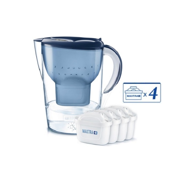 [해외] 브리타 [해외] 브리타 정수기 마렐라 XL 3.5L + 필터 4개입 세트 ( 2colors ) - 브리타 마렐라 블루 +필터1개