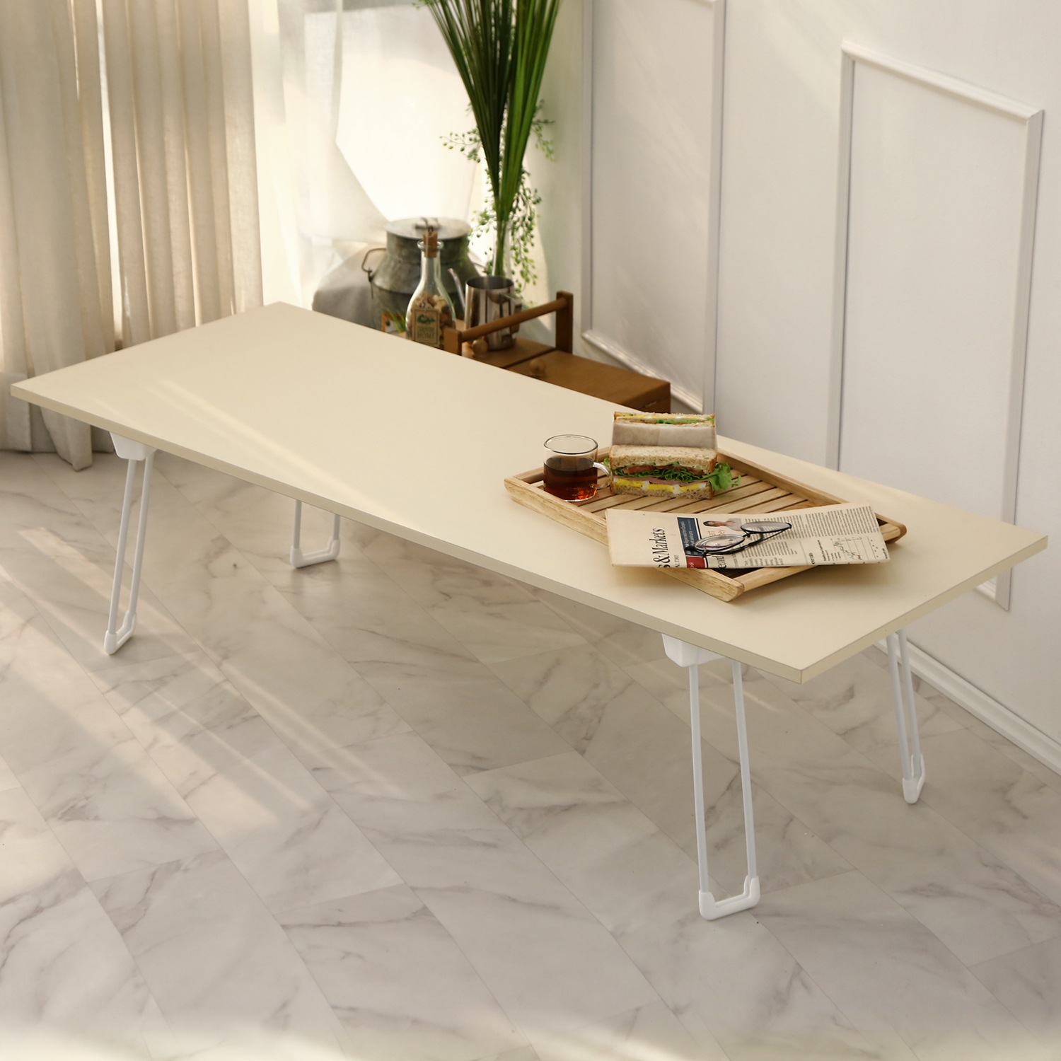 [스토리퍼니쳐][오늘출발][신상품]스토리퍼니쳐 국내생산 E0 LPM 9파이 비스포크 직선 테이블 6color 1200x450 / 600 - 1200x450_핑키쉬크림_9파이