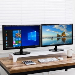 [신상품] 원더스탠드 메탈 싱글 듀얼 모니터받침대 - W-900_화이트