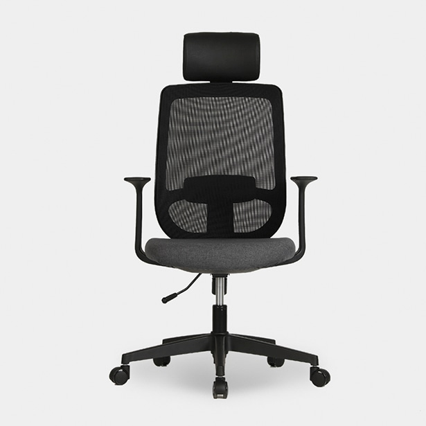 [신상품] 리바트하움 뉴 부스트 (헤드형) 의자 - 블랙