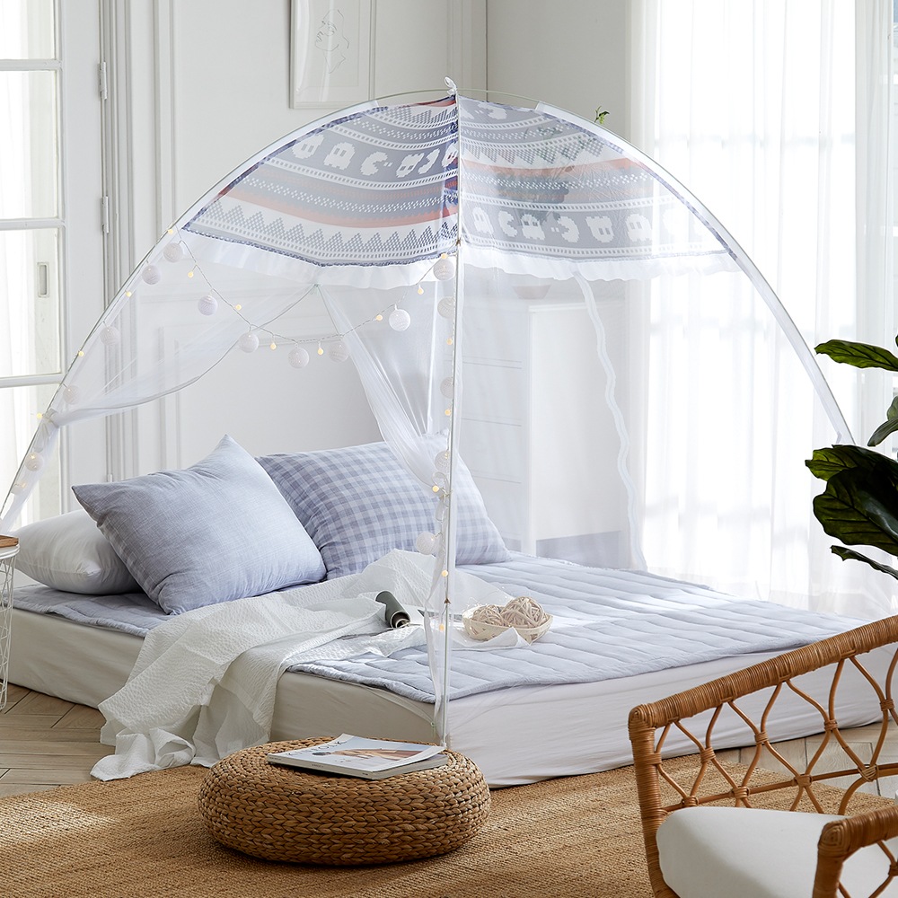 하우쎈스 플루토 원터치 침대 모기장 - 5size - 플루토 모기장-싱글/슈퍼싱글 사이즈(130cm x 200cm)