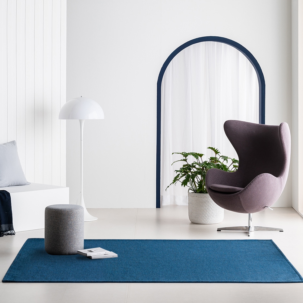 한빛카페트 사계절 발탄 러그 카페트 6color 4size - 네이비_100x150cm 