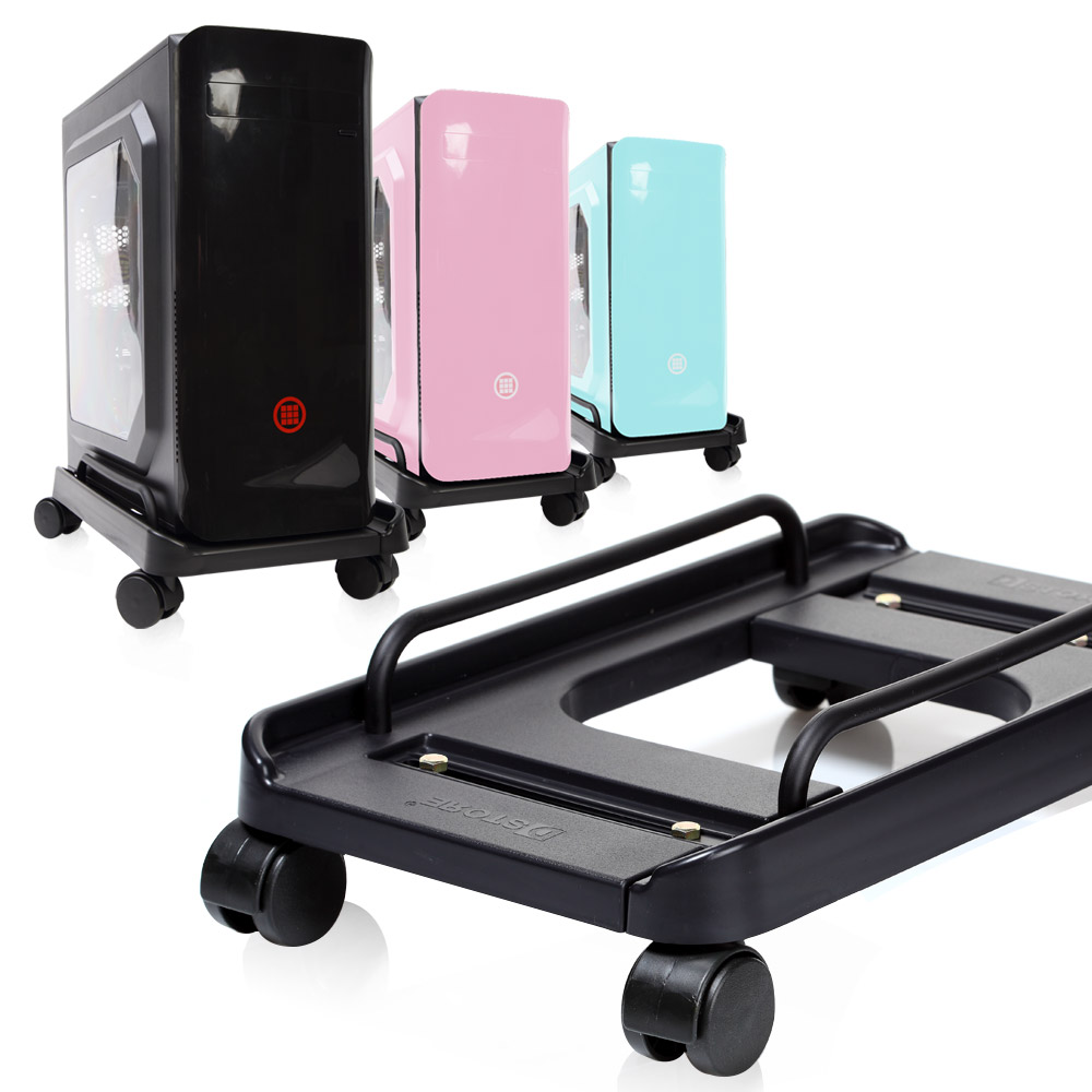 [오늘출발] [신상품] 디스토어 폭조절이 가능한 튼튼한 국산 컴퓨터 본체 받침대 와이드형 PC 데스크탑 선반 - PC받침대 와이드형(B타입)_블랙1개