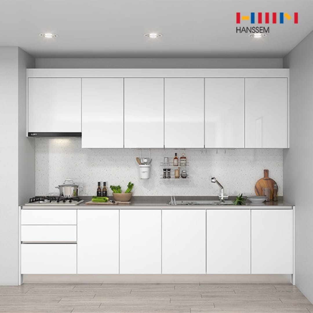 한샘 원더화이트 슬림 주방 싱크대 시공 1.7m~6.8m - 기본/ㅡ자/2.2-2.6m이하 