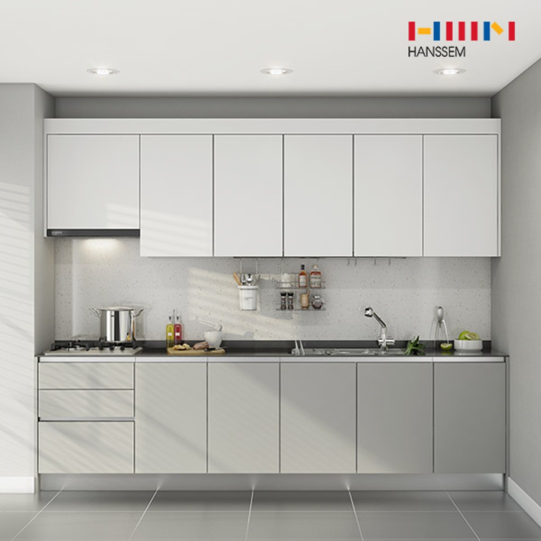 한샘 인생키친 슬림 주방 싱크대 시공 + 가스쿡탑 - 기본/ㅡ자/1.7-2.2m이하 