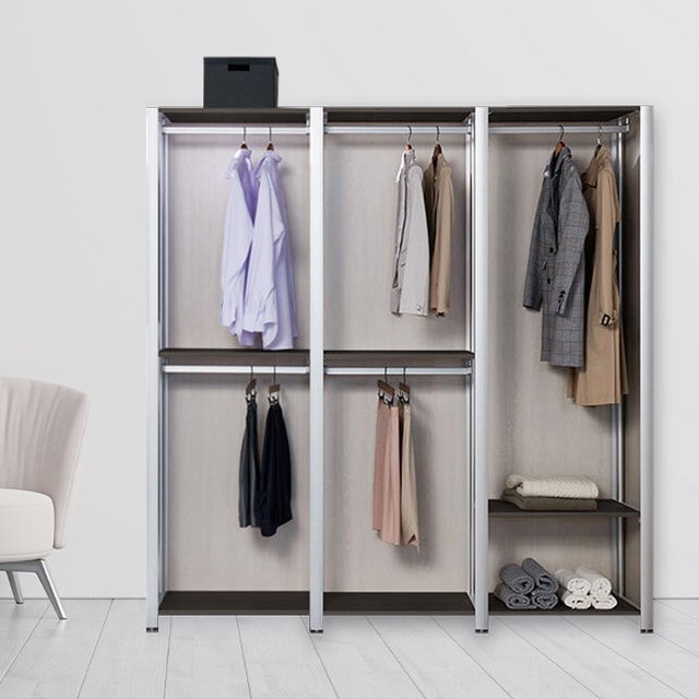 [신상품]우드빌 드레스룸 시스템 행거 노블 6301/8301 - 그레이_6301