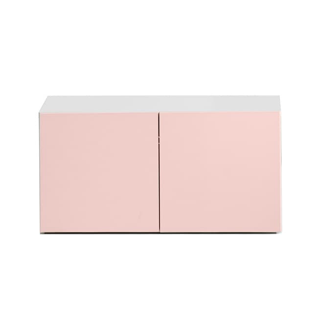 [가구컴퍼스][신상품]컴퍼스 포비 1단 800 TV 거실장 4colors - 1단 800_화이트바디+핑크도어