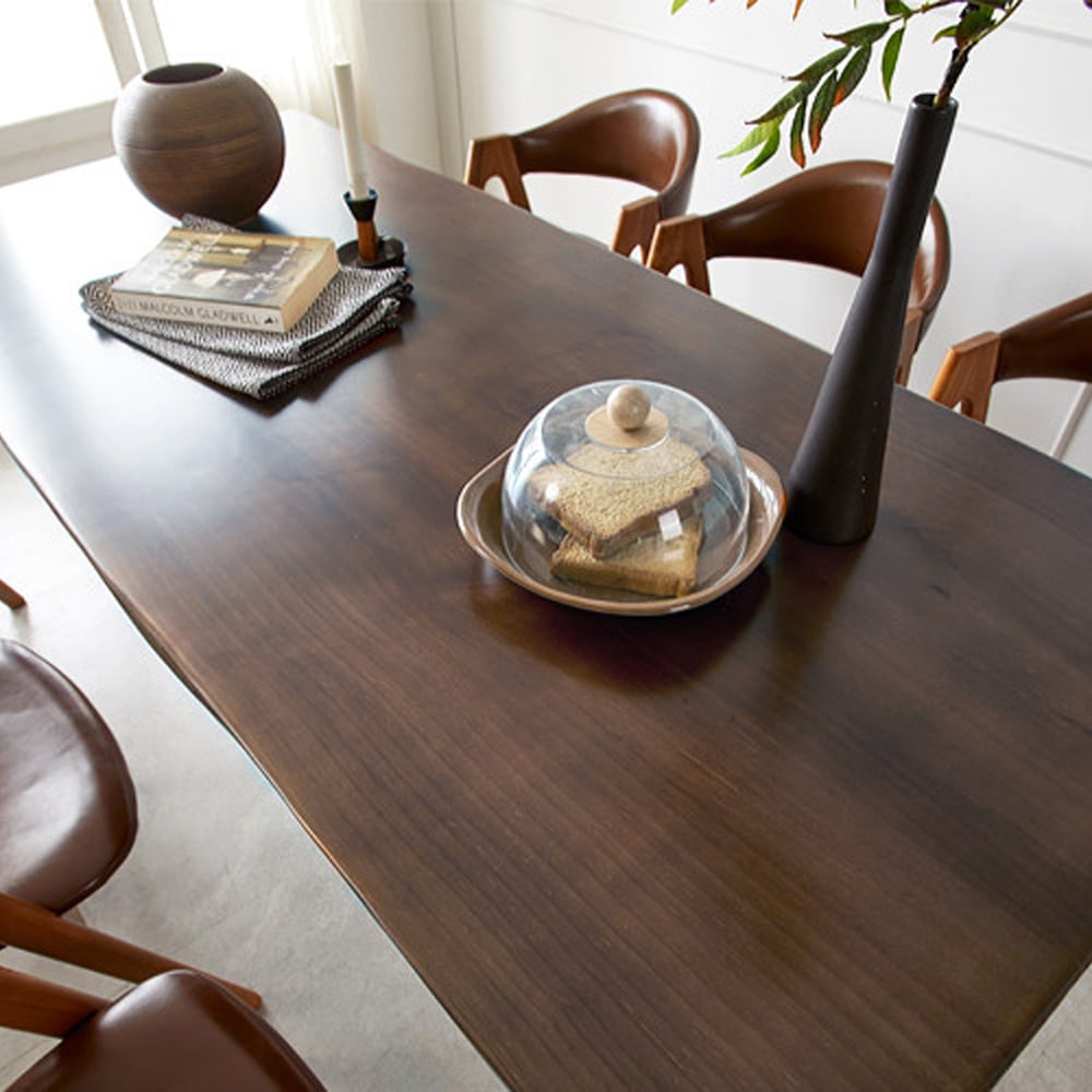 노르웨이숲 우드슬랩 식탁 카페 테이블 3size - 우드슬랩 월넛 2000 