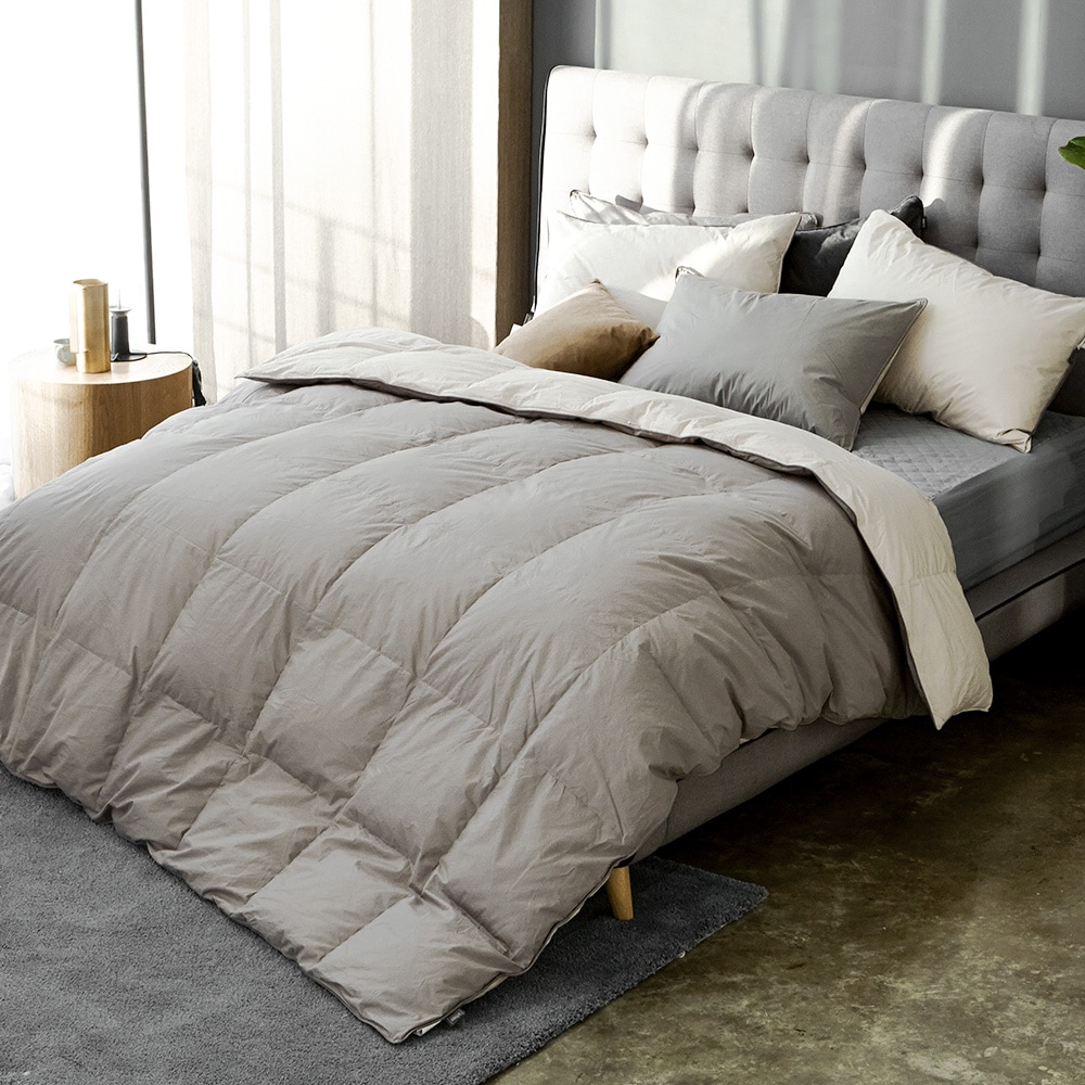 라뽐므 컬러리뉴얼_호텔베딩 오폴레 코튼 구스이불_사계절/한겨울/강추위용 SS Q K 4컬러 - 한겨울용_SS-1.2kg 다크그레이 