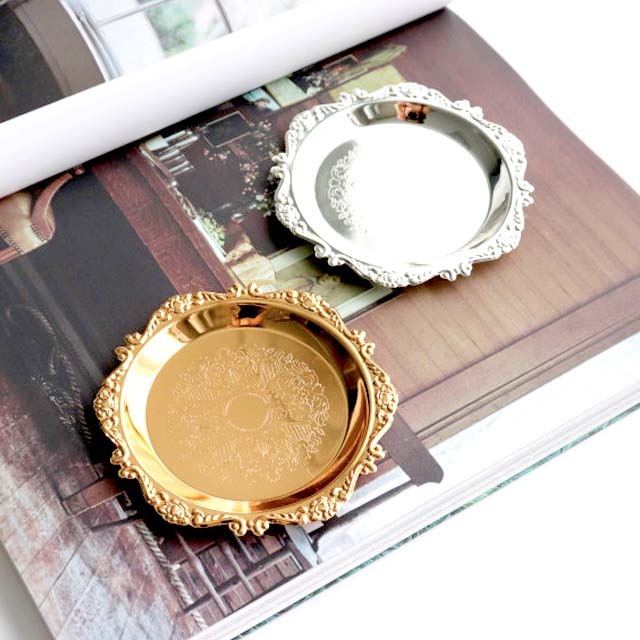 [오늘출발][신상품]코지테이블 앤틱 골드 / 실버 레이스 코스터 - 옵션2. 실버