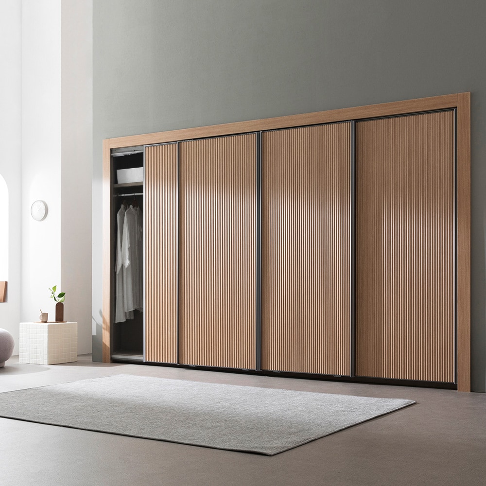 [신상품] 디포코 옴므 템바보드 슬라이딩 도어 침실 붙박이장 맞춤시공 8size - 옴므 템바보드 슬라이딩 침실 붙박이장 270cm_웨딩 화이트