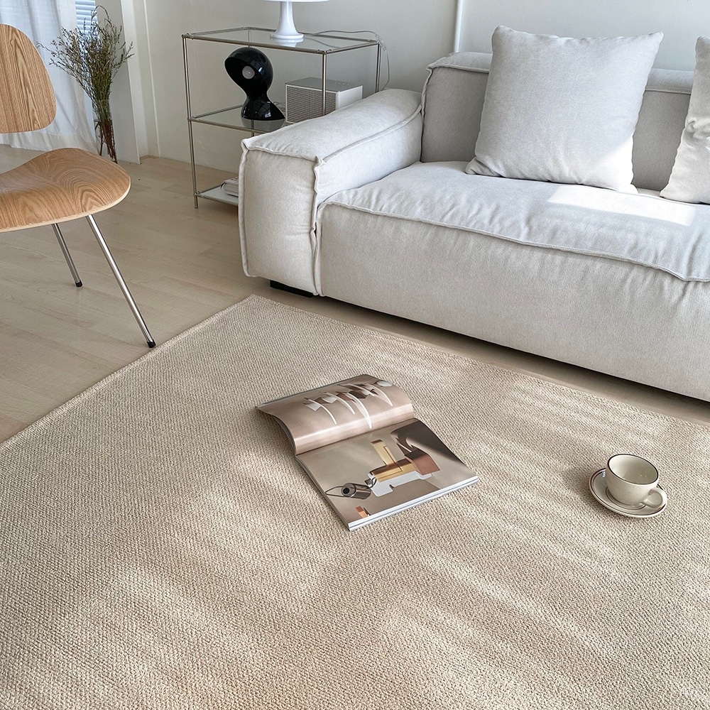 [신상품] 노미아 레온 워셔블 러그 카페트 거실 사계절 맞춤 5Color - 베이지_200x300