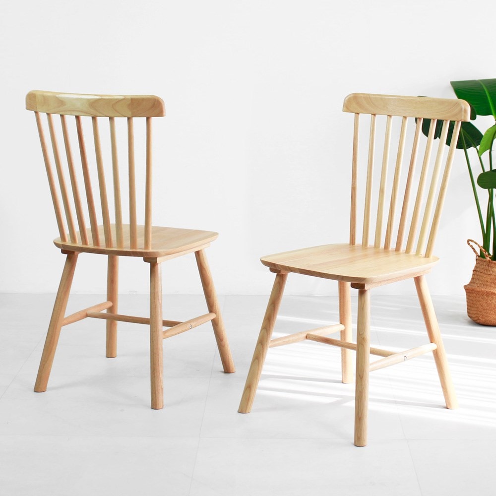 체어팩토리 [1+1] 토토체어 톤 디자인 의자 원목 목재 인테리어 식탁 카페 - 내추럴+내추럴
