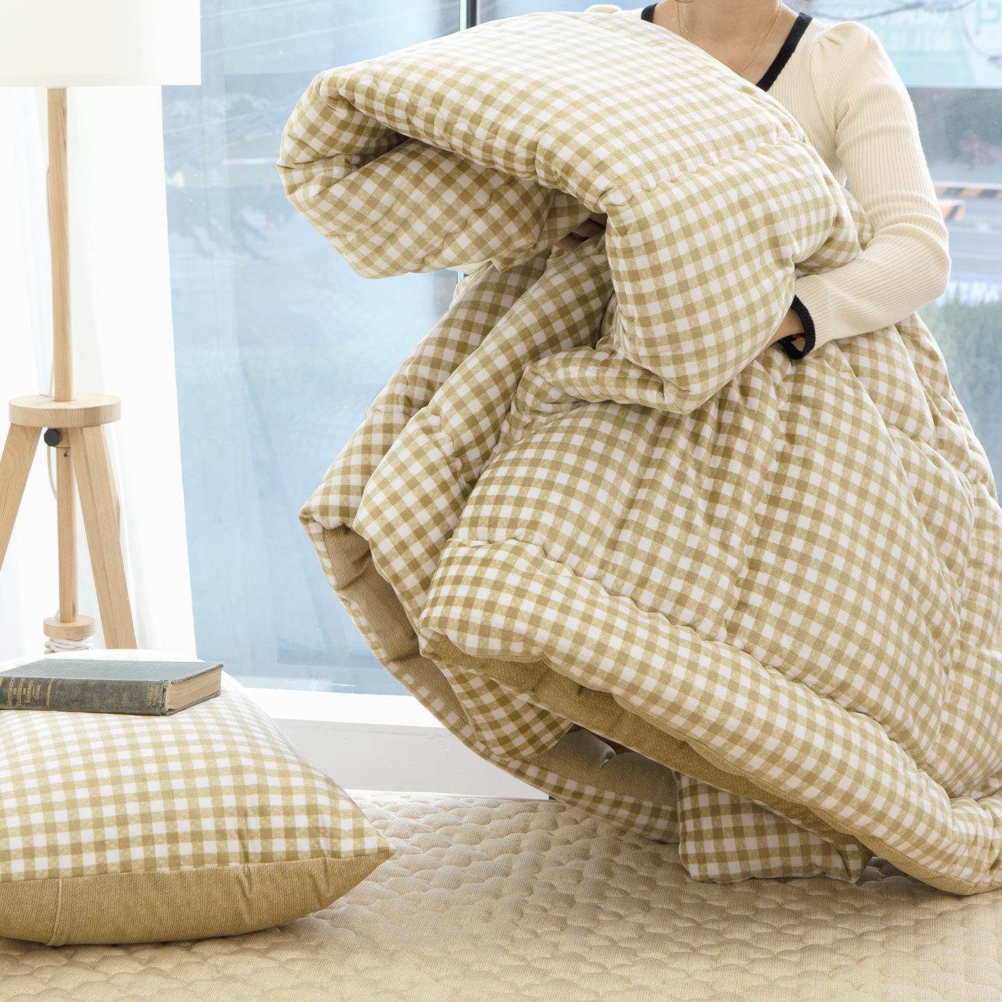 [신상품] 이블랑 1mm 초극세사 차렵이불 미르 2colors - 01. 미르 베이지_01) 차렵이불 SS