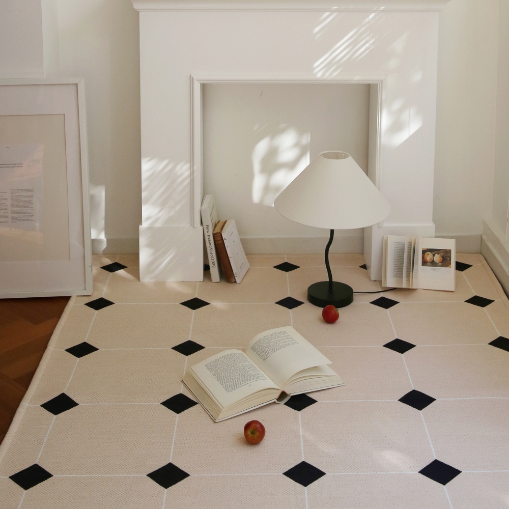 [신상품] 메종드룸룸 모던 패턴러그 5type - C.타일-아이보리_170x230cm