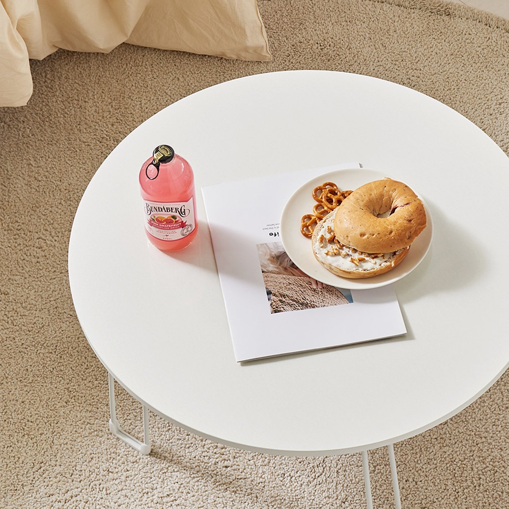 상상e상 E0등급 폰드 600/800 LPM 원형 접이식 좌식 테이블 - 600 원형 테이블_화이트 