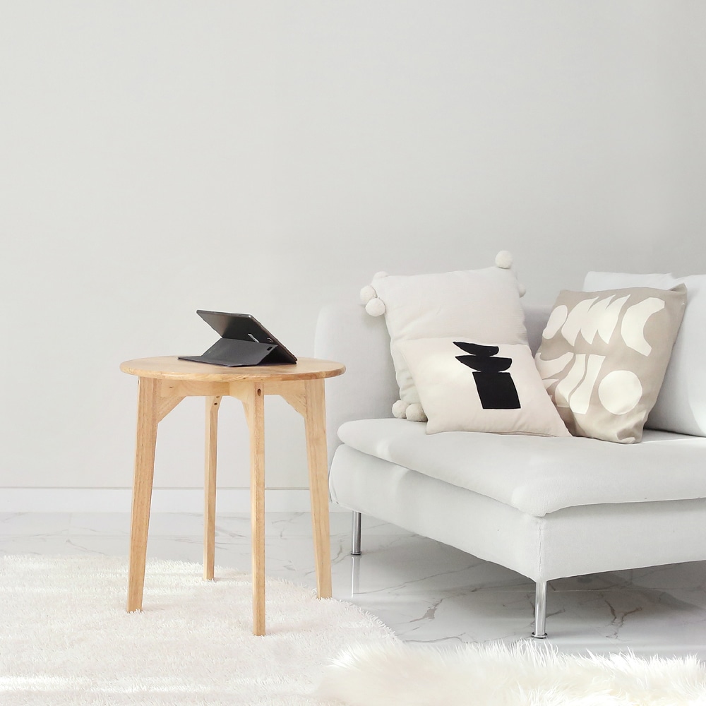 [오늘출발][신상품]벤트리 원목 원형 사이드테이블 2size (2color) - [내추럴 색상] 500 size