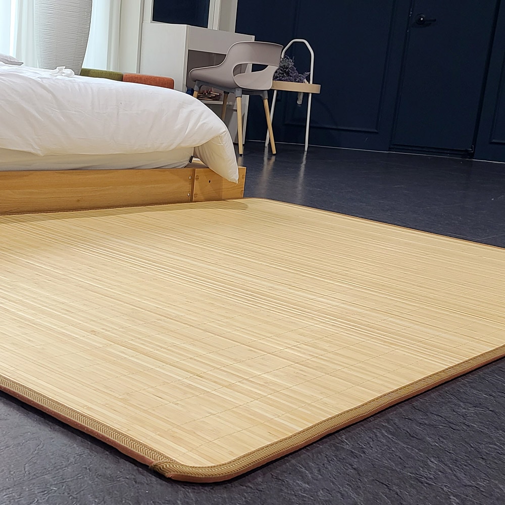 [오늘출발] [신상품] 리앤데코 시원한 국산 백죽 쿠션 대나무자리 거실 침대 여름 대자리 대나무돗자리 4size - 백죽쿠션/180X230CM