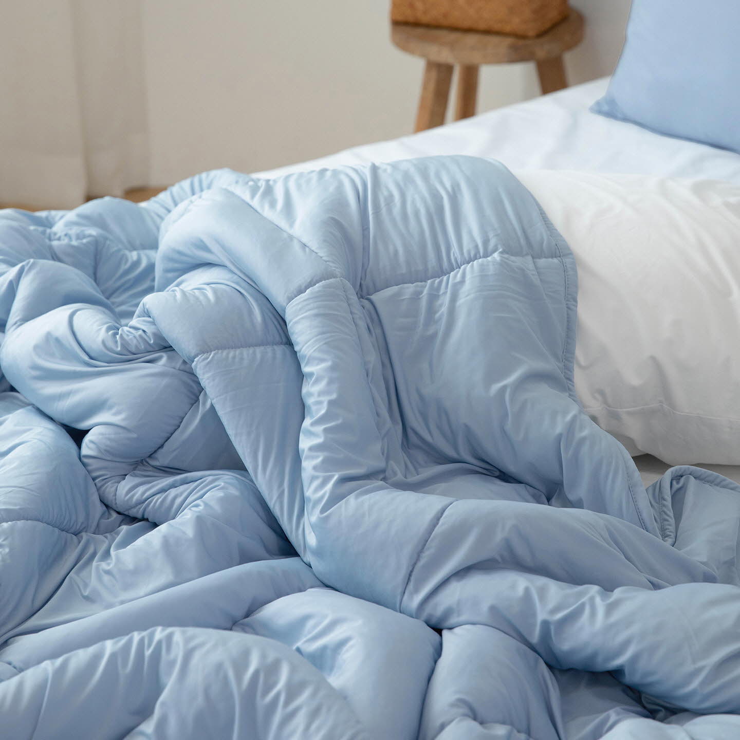 바자르 시원한 스윗썸머 아이스 냉감 자수 여름 차렵이불 SS/QK 4컬러 - 스노우볼_차렵이불 SS