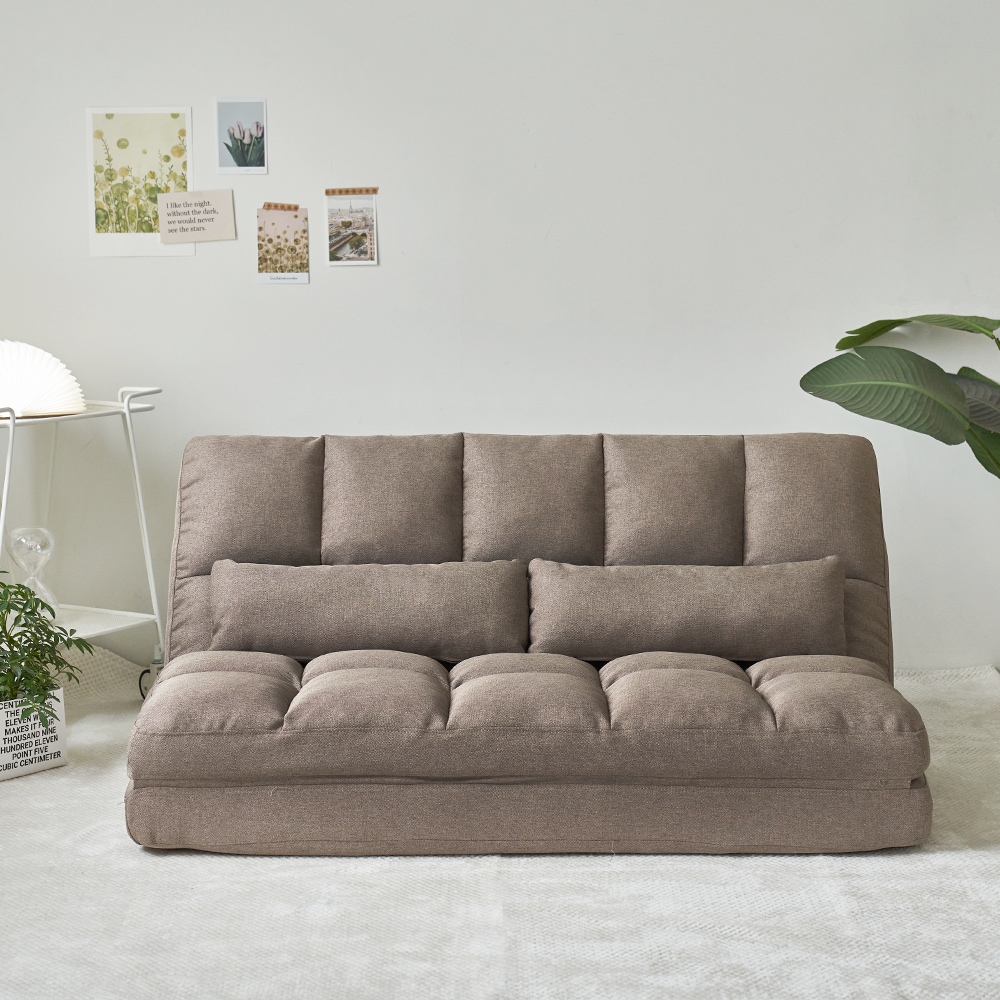 아이와비 카페 패브릭 2인 접이식 소파베드 6colors - 라이트 브라운 