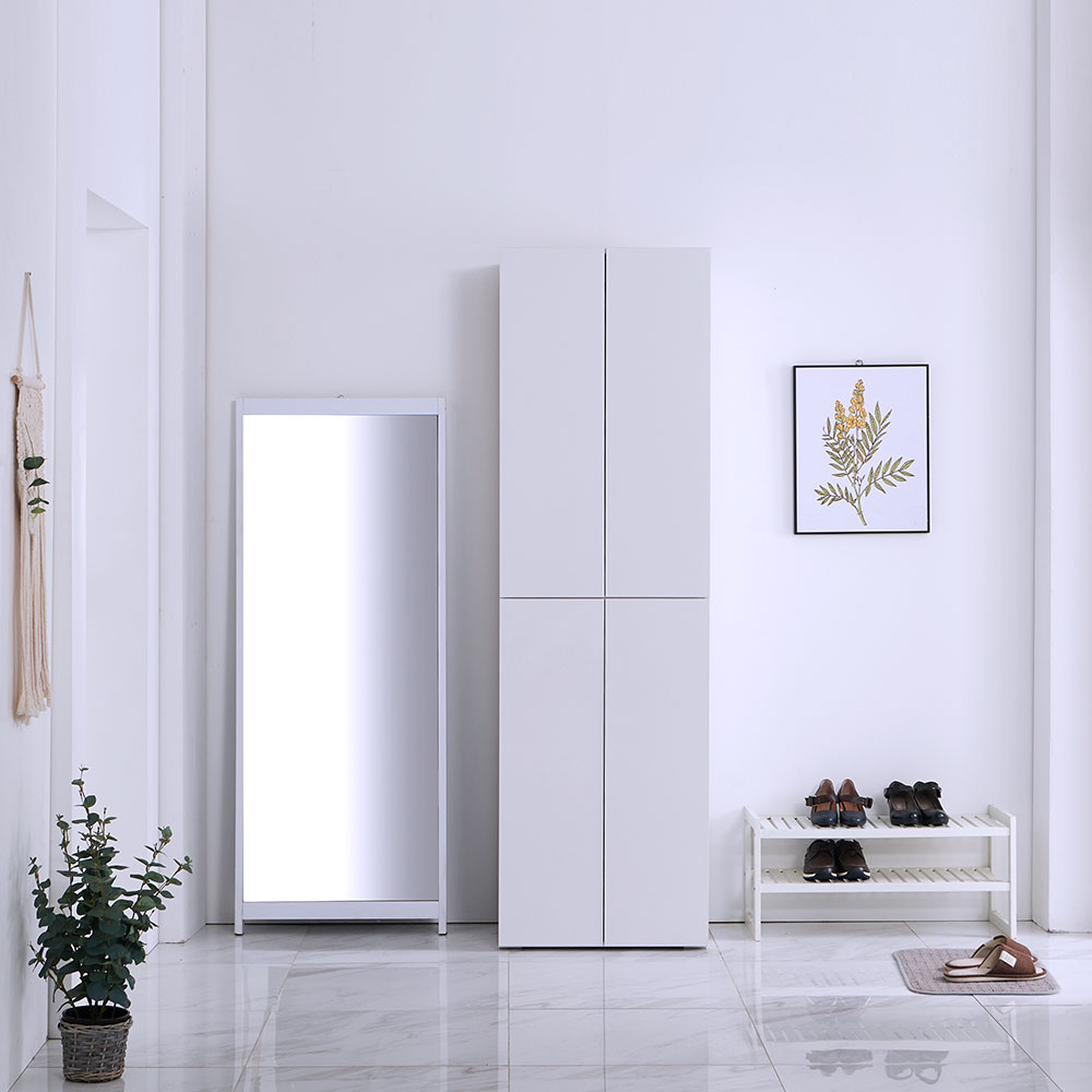 리버퍼니쳐 비스포크 원터치오픈4도어 현관 키큰광폭신발장시리즈 8colors - 800_화이트 