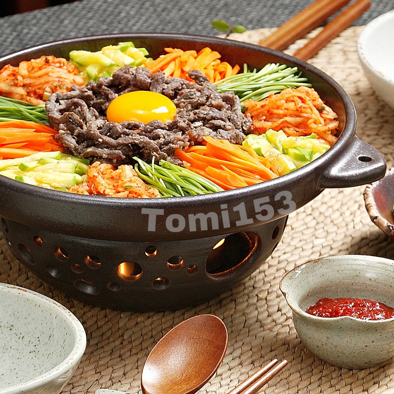 [신상품]토미153 따뜻한 원형 내열팬, 수육접시 시리즈 (2size) - 중 (19cm)