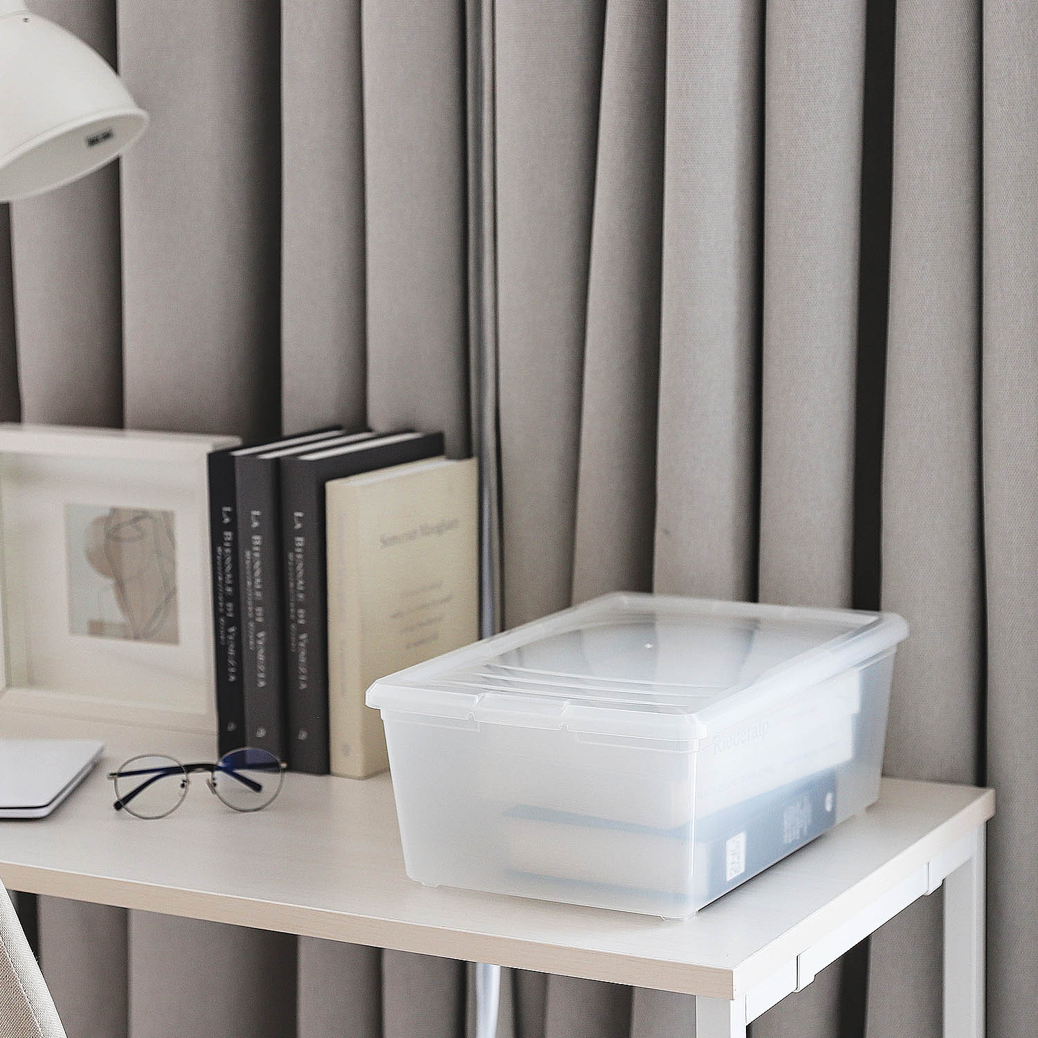 [오늘출발] [신상품] 아이리스코리아 국내생산 5개세트 테네르 6-24L 리빙박스 팬트리정리함 장난감 정리함 옷 수납 언더베드 - 중형 12리터 / 5개입_투명