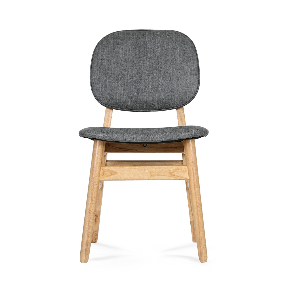 린백 LB22K 견고한 고무나무 원목 인테리어 카페 식탁의자 - 그레이 