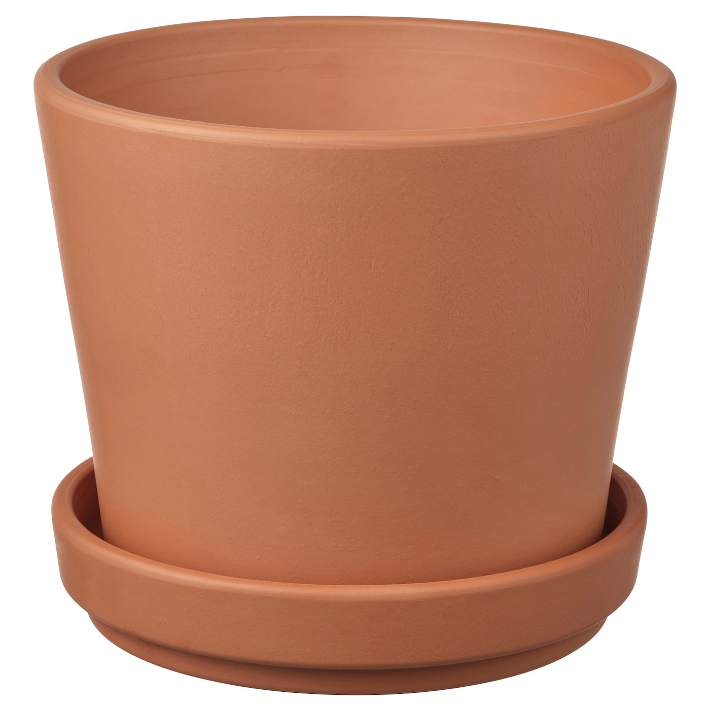이케아 브룬베르 도자기화분+받침 테라코타 토분 (식물최대지름: 12/15cm) - 12cm 505.108.29