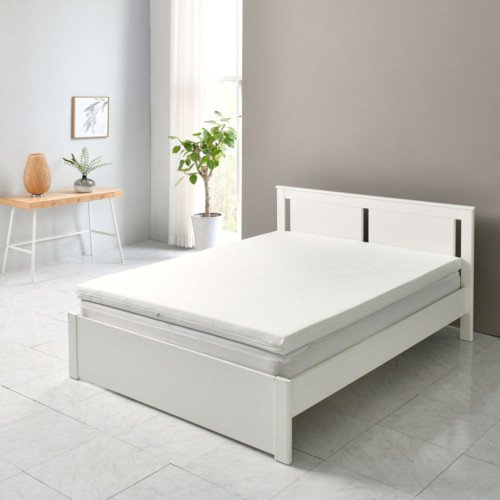 라누베 텐셀 맥시멈 토퍼 매트리스 수면매트 9cm (S/SS/Q/K) - 텐셀 화이트_킹_K_160x200x9cm